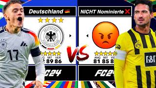 Deutschland Kader 🇩🇪 vs Nicht Nominierte Spieler ❌ in FC 24 👀⚽️ EURO 2024 [upl. by Carline741]