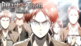 Attack on Titan Opening 1  Feuerroter Pfeil und Bogen [upl. by Wenz265]