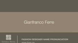 Gianfranco Ferre [upl. by Schwenk39]