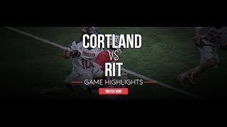 Cortland vs RIT  2016 College Highlights [upl. by Antipas]