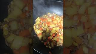 ground beef with mix veggies asmrsounds cookingvideo viralvideo shortvideo [upl. by Files328]