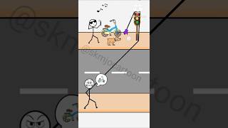 Stickman robbery cycle chor comedy cartoon funny gaming trending viralshorts [upl. by Nylekcaj137]