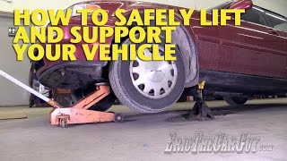 How To Safely Lift and Support Your Vehicle EricTheCarGuy [upl. by Yannodrahc79]