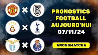 Pronostics et paris sur le foot aujourdhui Manchester United  PAOK Lazio  Porto [upl. by Anividul]