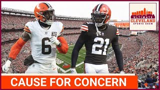 CLEVELAND BROWNS INJURY UPDATES Denzel Ward amp JOK both leave Ravens game with serious injuries [upl. by Nedearb843]