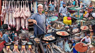 Traditional Breakfast Street food in Afghanistan  Liver fry recipe  Shinwari karahi  Dumpukht [upl. by Ramburt]