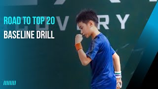 10YearsOld Tennis Baseline Drill  Practice  Road to Top 20 [upl. by Valsimot895]