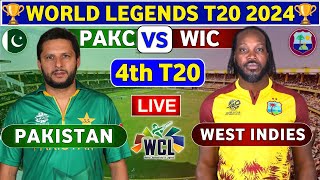 Pakistan Champions vs West Indies Champions 4th Match  PAKC vs WIC 4th T20 Live Score amp Commentary [upl. by Livvy279]