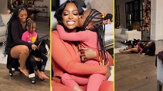 Porsha Williams Share Funny Video As She Swinging A Toy Bike With Her Daughter😍❤ [upl. by Erodroeht]