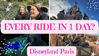 EVERY Disneyland Park RIDE amp ATTRACTION at Disneyland Paris in ONE DAY [upl. by Aman]