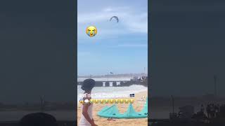 Tempesta e destruição do pontão na Ilha do Sal más mesmo assim o surfista deu um show [upl. by Hanley]