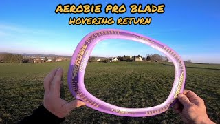 Returning AEROBIE PRO BLADE 🥏 beautiful hovering return like a Boomerang 🪃 aerobie [upl. by Lubow]