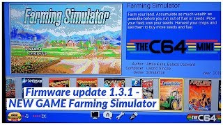 C64 Mini Firmware Update 131 2019  NEW GAME added Farming Simulator [upl. by Quintina]