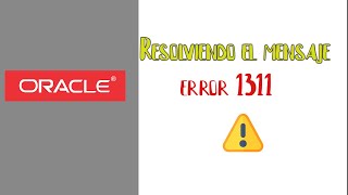 Instalando Oracle Error 1311 Source File Not Found [upl. by Yanahc51]