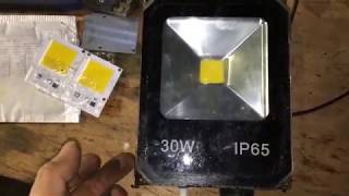 led cob flood light replace blown blub [upl. by Eelirol179]