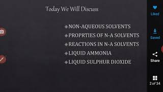 Types of non aqueous solvents amp physical properties of solvents [upl. by Gilbert]