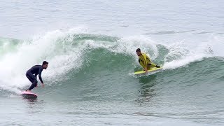 2 KOOKS trip out surfers at LOWERS with tricky party waves [upl. by Naed]