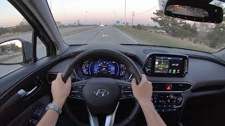 2019 Hyundai Santa Fe Ultimate 24 AWD  POV Sunset Drive Binaural Audio [upl. by Stempson]