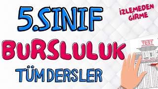 5 Sınıf BURSLULUK Tüm Dersler❗Soru Dağılımı 2024 [upl. by Ronald633]