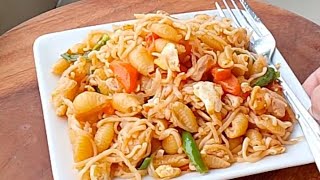 Spicy pasta noodles recipeEgg vegetable pastaSimple and Delicious Cooking [upl. by Faubion]