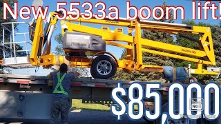 Taking delivery of a 2022 Haulotte 5533a boom lift [upl. by Yelloh]