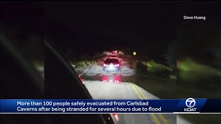 100 evacuated from Carlsbad Caverns following flooding [upl. by Onaicilef]