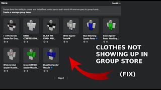 HOW TO FIX ROBLOX CLOTHING NOT SHOWING UP IN GROUP 2024 [upl. by Matusow]