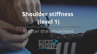 Shoulder stiffness exercise to strengthen rotator cuff level 1 [upl. by Anne-Marie427]