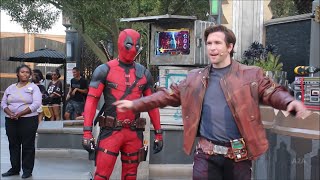 Deadpool vs Star Lord at Avengers Campus  Dance Off [upl. by Josiah]