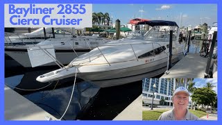 EP 32 Bayliner 2855 Ciera Cruiser Boat Tour 1999 [upl. by Tihw]