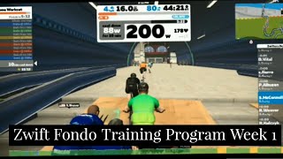 Zwift Fondo Training Plan Week 1 [upl. by Sybille234]