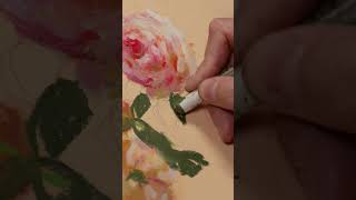 Roses in Oil Pastel pastel oilpastel painting drawing sketch sketchbook tutorial [upl. by Zondra]