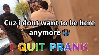 QUITTING MY JOB PRANK ON MANAGER  April Fools [upl. by Ayekram]