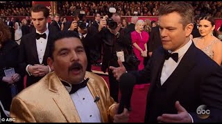 Guillermo ft Matt Damon  Jimmy Kimmel Live  Oscars [upl. by Farmann]