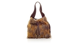 Sharif Suede and Faux Fur Large Hobo [upl. by Sirromal]