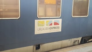 UrlaubsExpress Autoreisezugwagen in Hamburg Hbf UEX13474 HamburgAltona [upl. by Eelegna717]