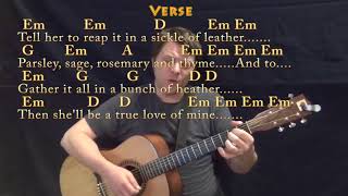 Scarborough Fair Traditional Strum Guitar Cover Lesson in Em with ChordsLyrics [upl. by Isadore]