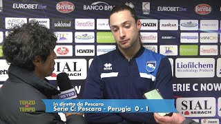 Pescara  Perugia 01 Plizzari quotDi Pasquale e Vergani hanno fatto un’ottima partitaquot [upl. by Thirza278]