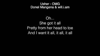 Donel Mangena amp will i am  OMG Lyrics Usher The Voice UK [upl. by Aniteb]