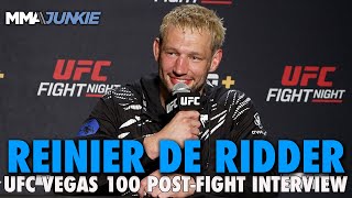 Reinier de Ridder Reacts to Debut Win Cautions Fighters Against ONE Championship  UFC Vegas 100 [upl. by Enahpad966]