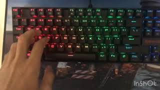 Redragon K552 Kumara keyboard Light Modes 40 87 AntiGhosting Keys [upl. by Caryn467]