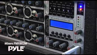 Pyle PMX802M 8 Channel 800 Watts Powered Mixer wMP3 Input [upl. by Ayirp]