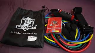 UNBOXING EzToned FullBody Resistance Bands Workout Kit [upl. by Irakab]