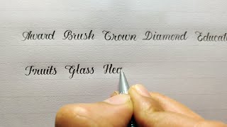 English cursive writing practice for beginners  Simple words practice with capital AZ [upl. by Valer]