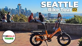 Bike Tour of Seattle  45 Miles 4K 60fps with Captions  Prowalk Tours [upl. by Nylyahs]