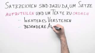 Einführung Satzzeichen und das Satzende  Deutsch  Grammatik [upl. by Tiemroth]