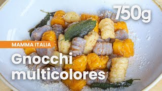 Recette des gnocchi multicolores au beurre de sauge Mamma Italia 11  750g [upl. by Olra]