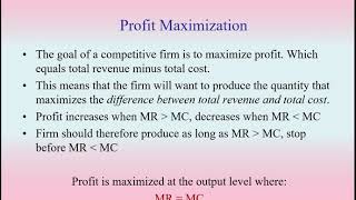 Competitive Firms Chapter 14 part i [upl. by Chon]