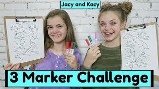 3 Marker Challenge  Jacy and Kacy [upl. by Airotkiv290]