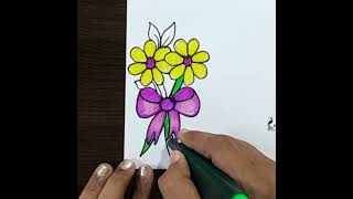 FLOWER DRAWING  AMAZING BORDER DESIGNSPROJECT WORK DESIGNS  FRONT PAGE DESIGN FOR PROJECT [upl. by Iorgo]